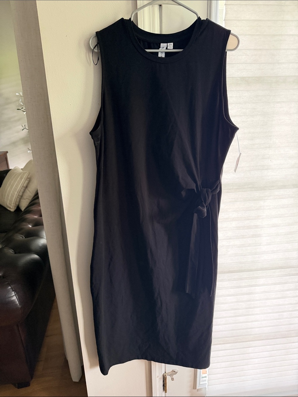 Women’s Black Tie Waist Midi Dress BNWT